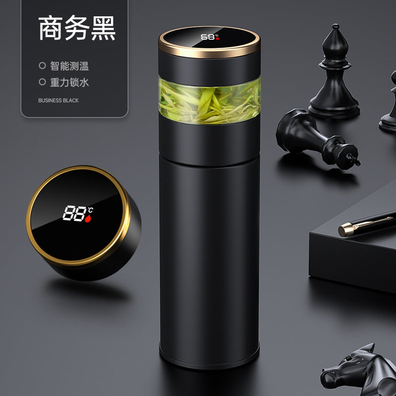 Tea Connoisseur Stainless Steel Thermos – Portable Mug with Water & Tea Divider