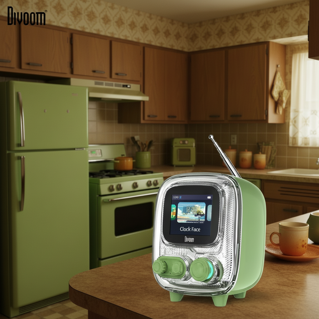 Divoom T-Tiivoo-2 Mini Retro White Noise Bluetooth Speaker Portable Vintage Sleep Aid Bluetooth Speaker High Quality Subwoofer