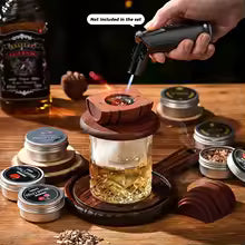 Cocktail Smoker Kit with Apple, Cherry, Oak &amp; Pecan Wood Chips