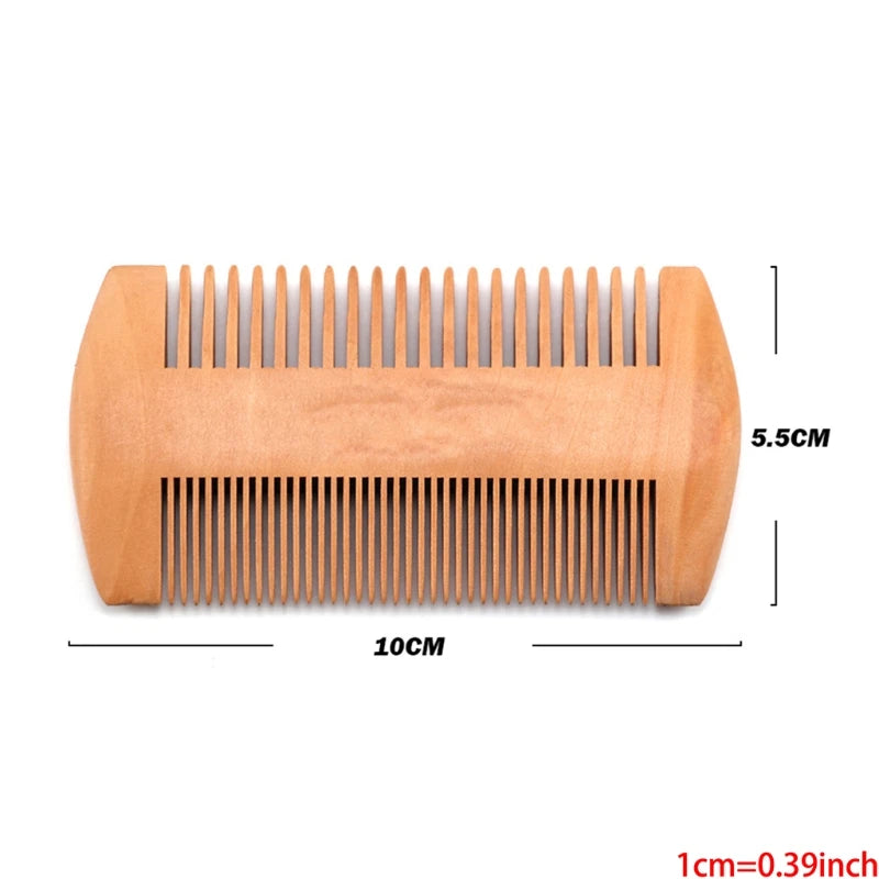 Beard Grooming Shampoo Wash Men’s Beard Brush, Wooden Beard Comb,