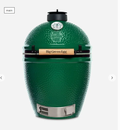 Large Big Green Egg ceramic barbeque system, top of the range