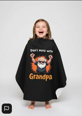 Don’t Mess With Grandpa – Adjustable Kitchen Apron (Bold Graphic)