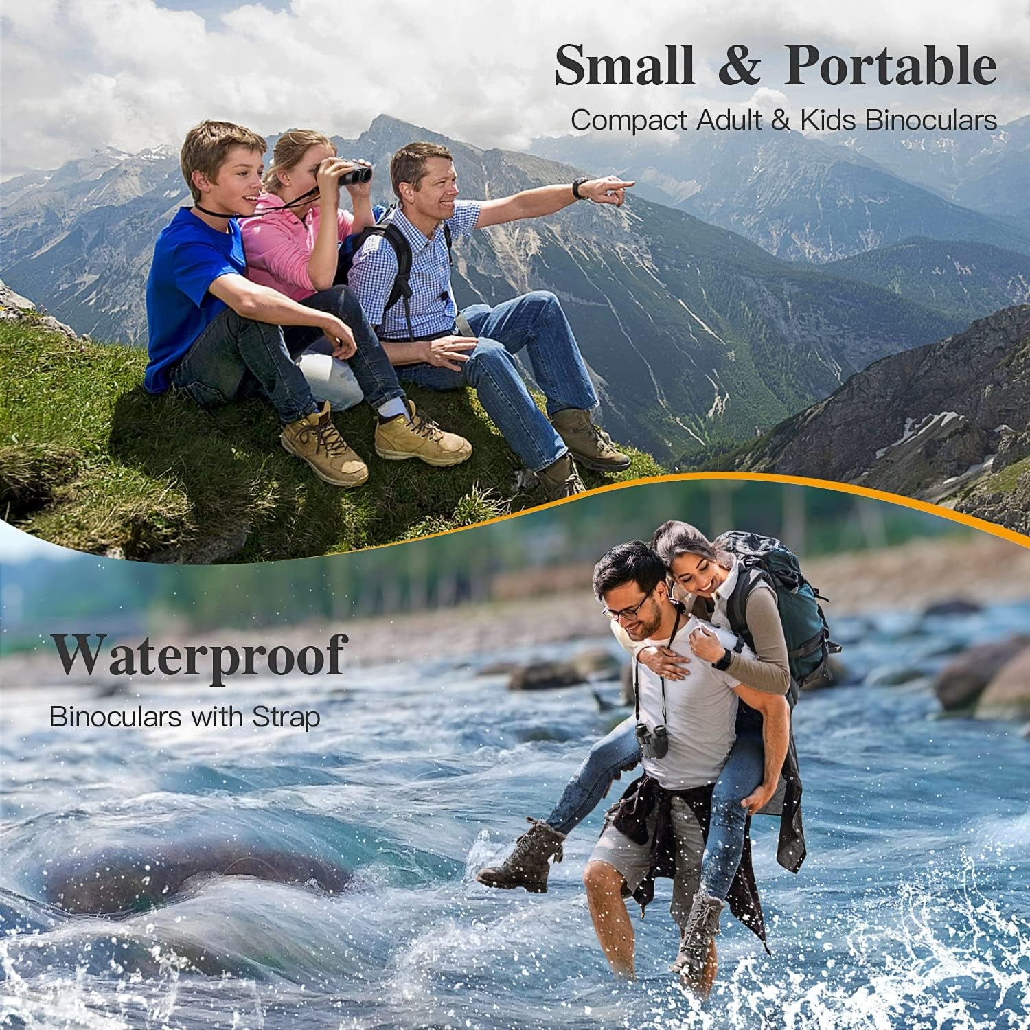 12 X 25 Binoculars for Adults, Compact Professional Binoculars for Bird Watching Hunting Concerts Sports Hiking, Waterproof Lightweight Small Binoculars with Clear Low Light Vision